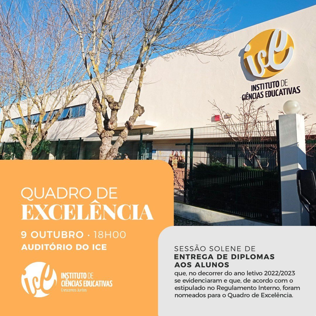 Sessão Solene de Entrega de Diplomas aos alunos que integram o Quadro de Excelência