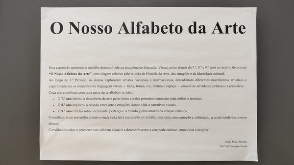 “O Nosso Alfabeto da Arte” esteve em exposição